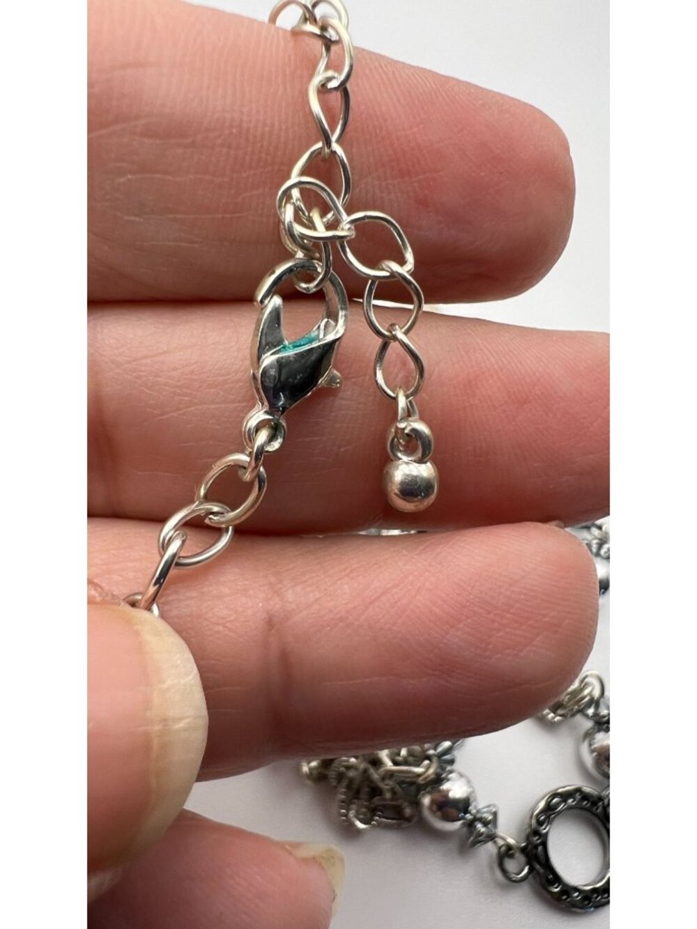 Set Of 3 Silver-Tone Necklaces With Dreamcatcher Beaded Rings & Ornamental Desig - Picture 6 of 7